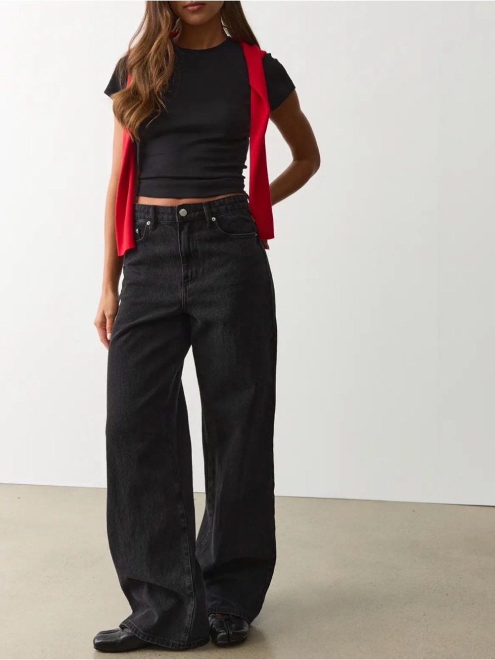 Glassons Black Wide Leg Jeans